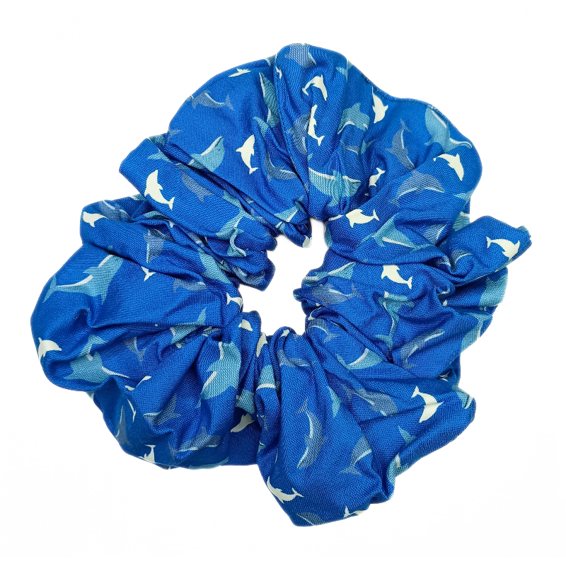 Blue Dolphin Glow in the Dark Mega Scrunchie