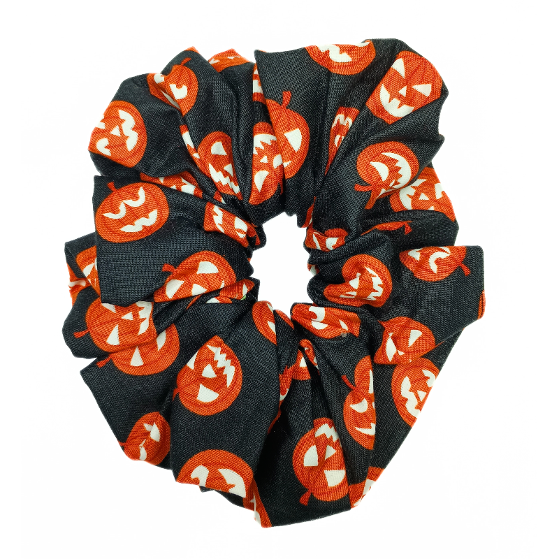 Glow in the Dark Pumpkin Halloween Mega Scrunchie