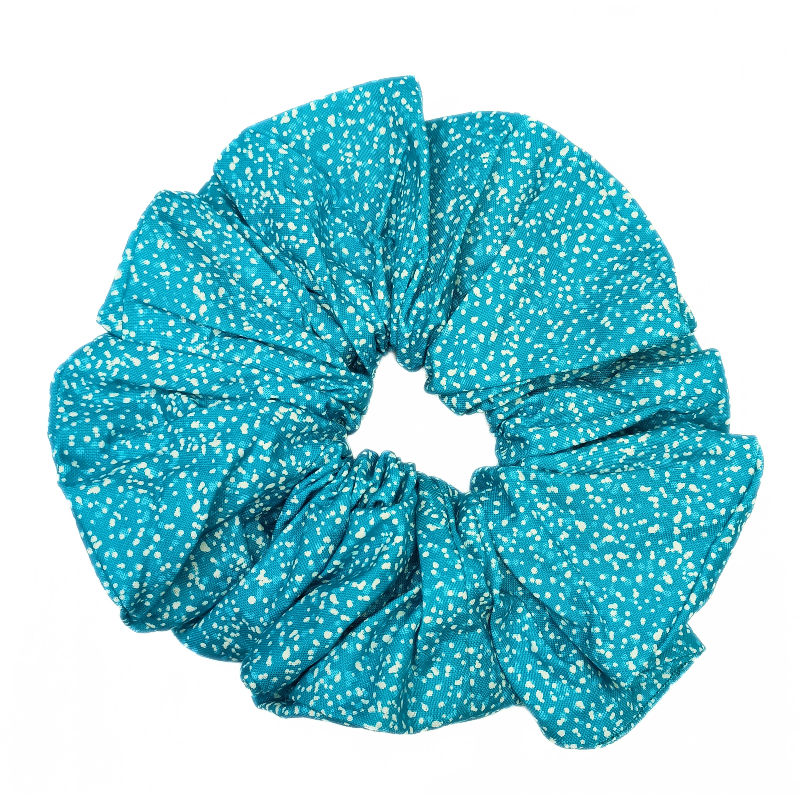 Teal Bioluminescence Glow in the Dark Mega Scrunchie