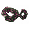 Black & Pink Floral Matching Duo Scrunchies