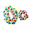 Rainbow Heart Mother and Daughter Matching Scrunchie Set