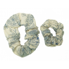 Cream Peony Mother and Daughter Matching Scrunchie Set