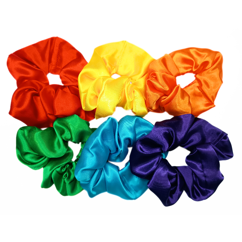 Set of 6 Satin Scrunchies