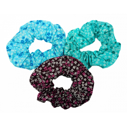 Set of 3 Floral Scrunchies