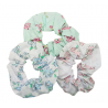 Set of 3 Rose Floral Scrunchies