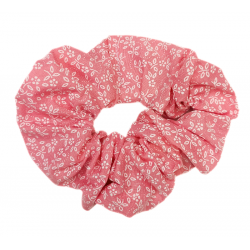 Set of 4 Pink & Purple Floral Scrunchies