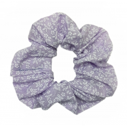 Set of 4 Pink & Purple Floral Scrunchies