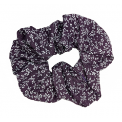 Set of 4 Pink & Purple Floral Scrunchies
