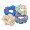 Set of 4 Floral Scrunchies
