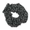 Black & White Floral Scrunchie