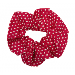 Cerise Mini Stars Scrunchie