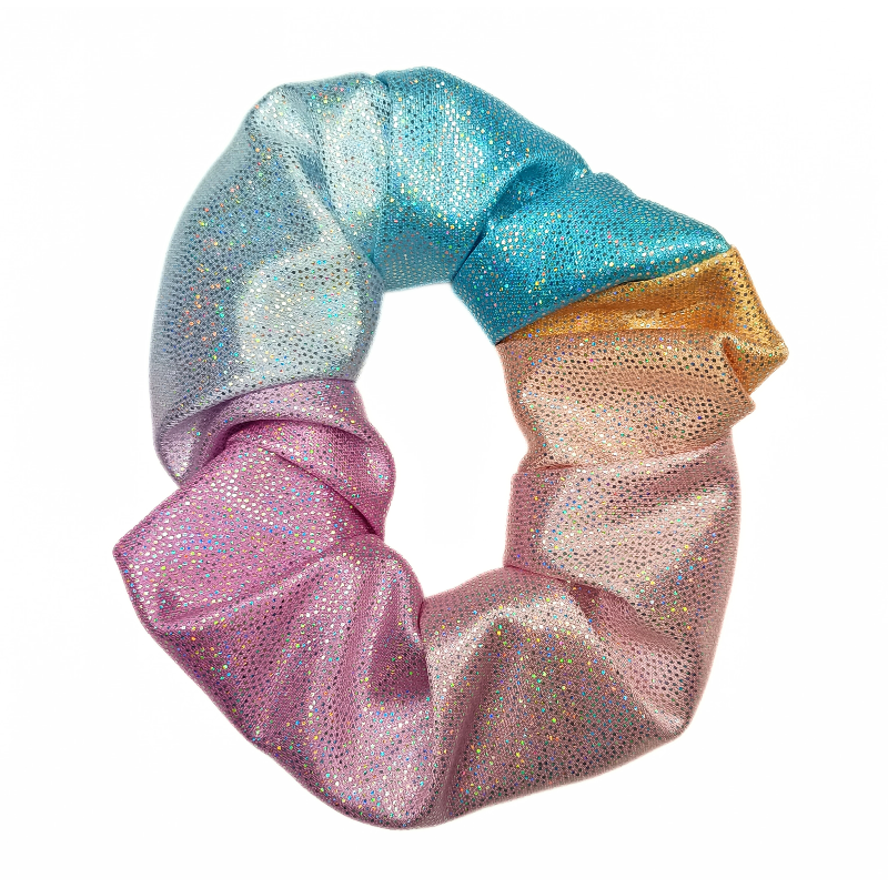 Pink, Orange & Blue Sparkle Scrunchie
