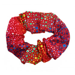 Red Rainbow Bubble Scrunchie