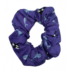 Purple Whale Scrunchie