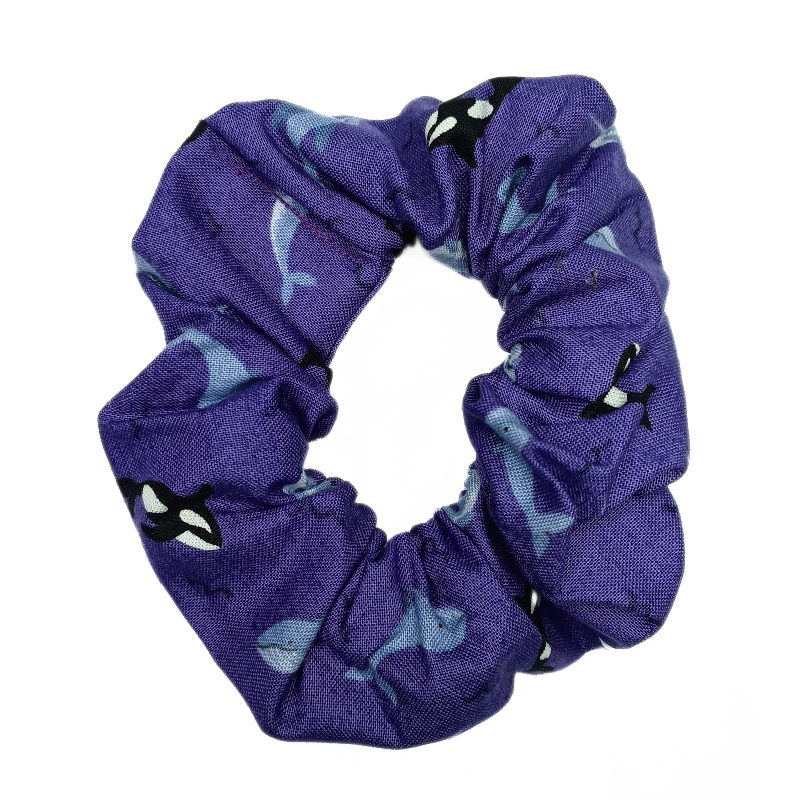 Purple Whale Scrunchie