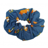 Denim Fox Hair Scrunchie
