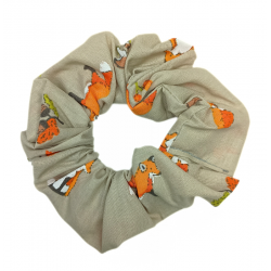 Grey Fox Hair Scrunchie