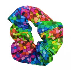 Rainbow Mosaic Scrunchie
