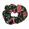 Skull & Red Roses Scrunchie