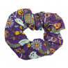Purple Retro Hippy Ghosts Scrunchie