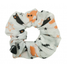 Halloween White Scary Cat - Hair Scrunchie
