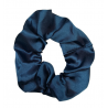 Navy Satin Scrunchie