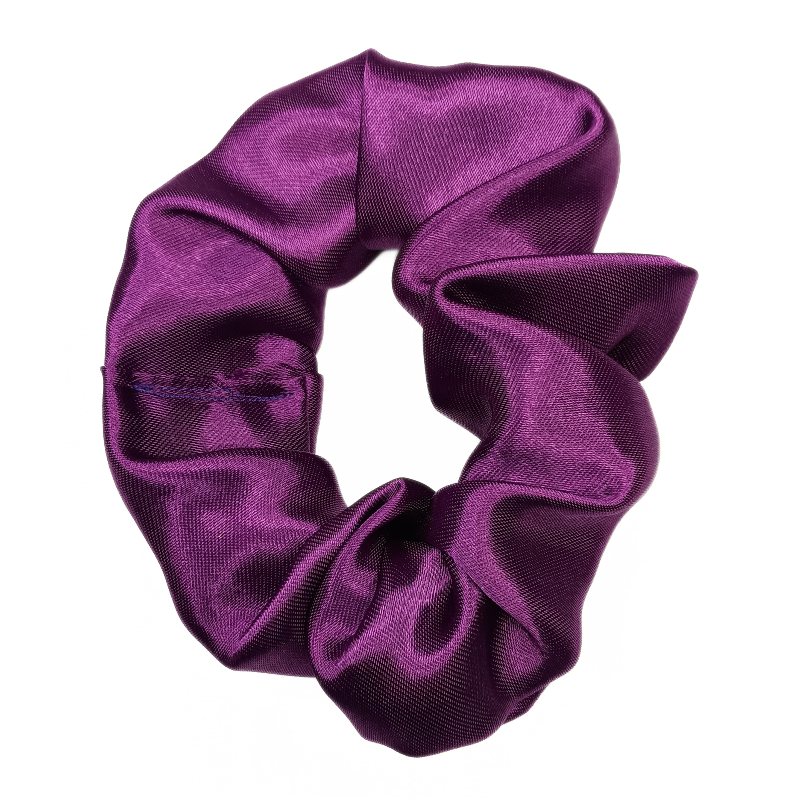 Lollipop Purple Satin Scrunchie