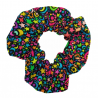 Black Rainbow Ditsy Moon & Stars Scrunchie