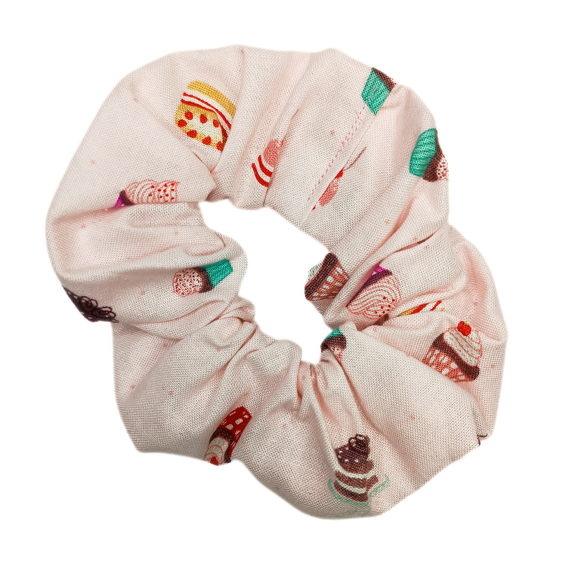 Pink Cake Scrunchie
