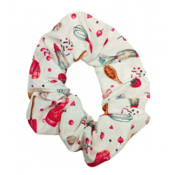 White Baking Scrunchie