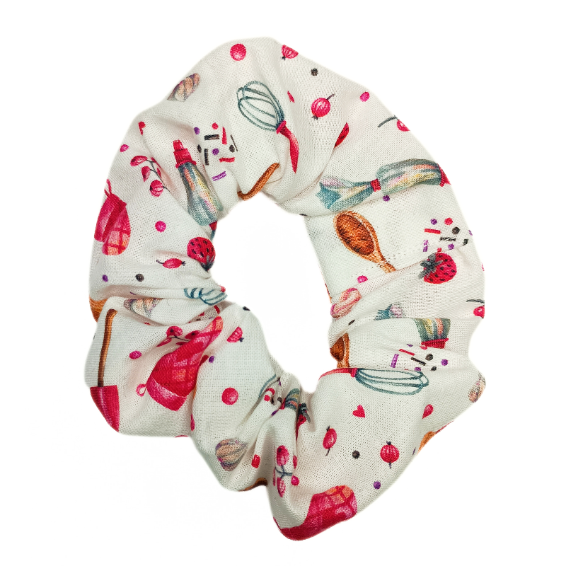 White Baking Scrunchie