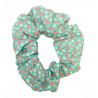 Mint Mini Hearts Scrunchie
