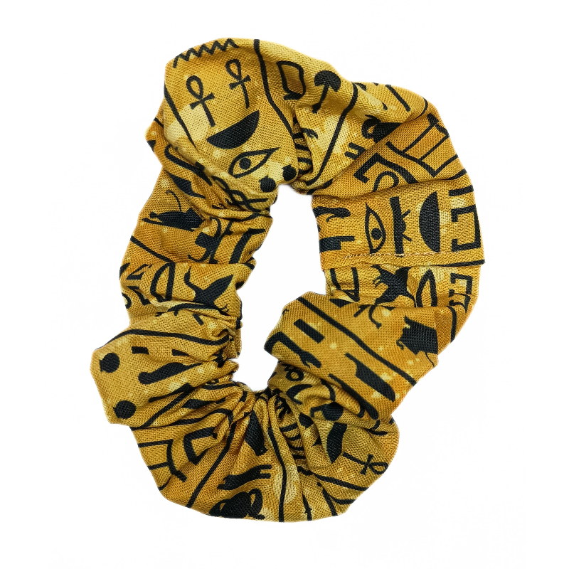 Egyptian Hieroglyphics Scrunchie
