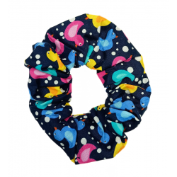 Navy Rubber Ducks Scrunchie
