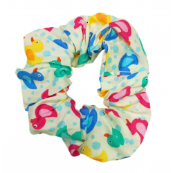 Cream Rubber Duck Scrunchies