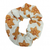 White Gingerbread Christmas Scrunchie
