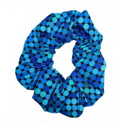 Blue Disco Spot Scrunchie