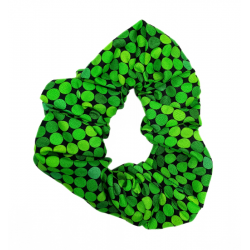Green Disco Spot Scrunchie