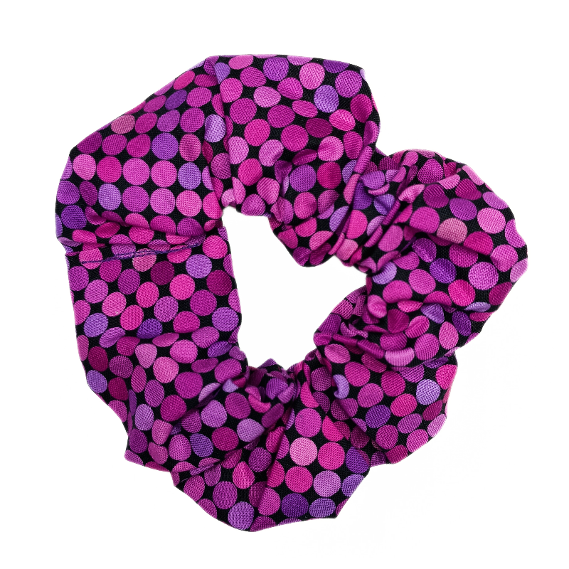 Purple Disco Spot Scrunchie