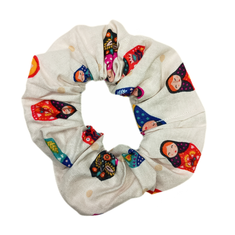 Russian Matryoshka Dolls Scrunchie