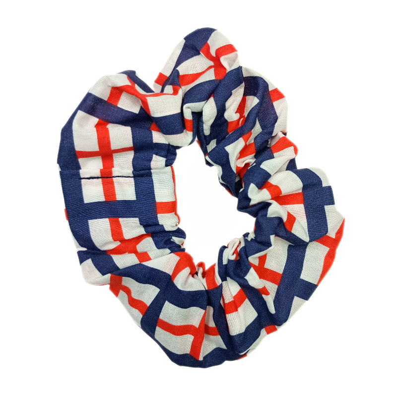 Navy England Flag Scrunchie