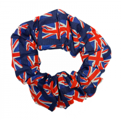 Blue Union Jack Scrunchie