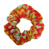 Red, Green, Brown Retro Daisy Scrunchie