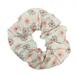 White Flower Scrunchie