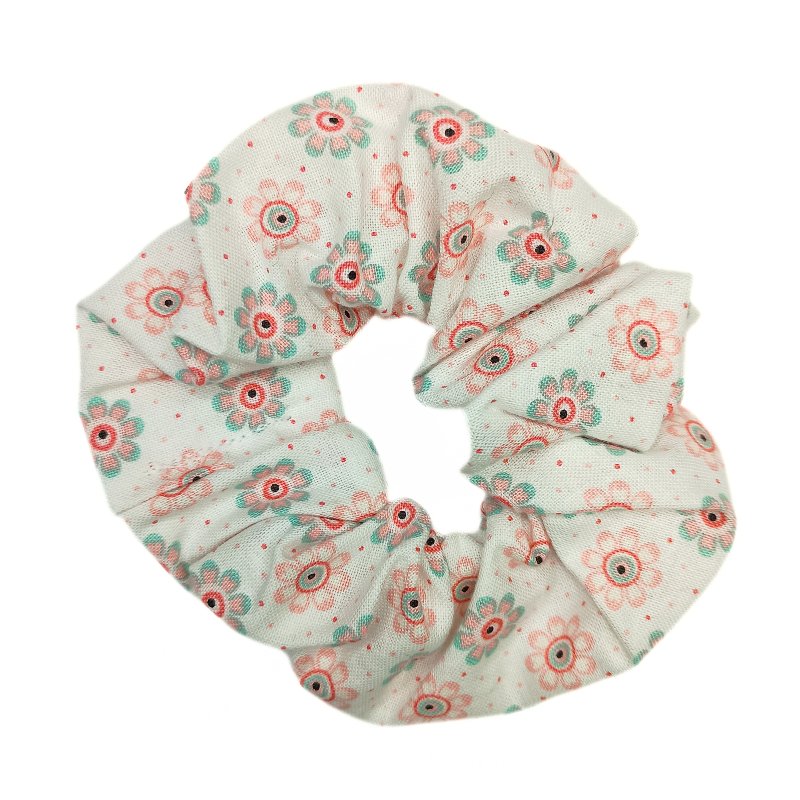 White Flower Scrunchie