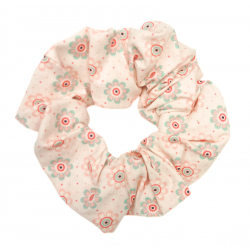 Pink Flower Scrunchie