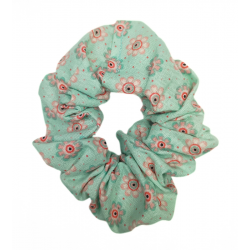 Mint Flower Scrunchie
