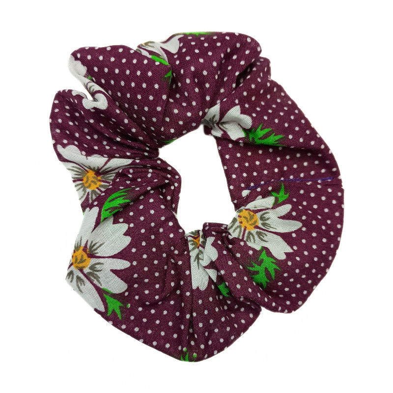 Purple Daisy Scrunchie