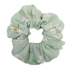 Mint Daisy Scrunchie