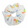 White Rainbow Zebra Scrunchie